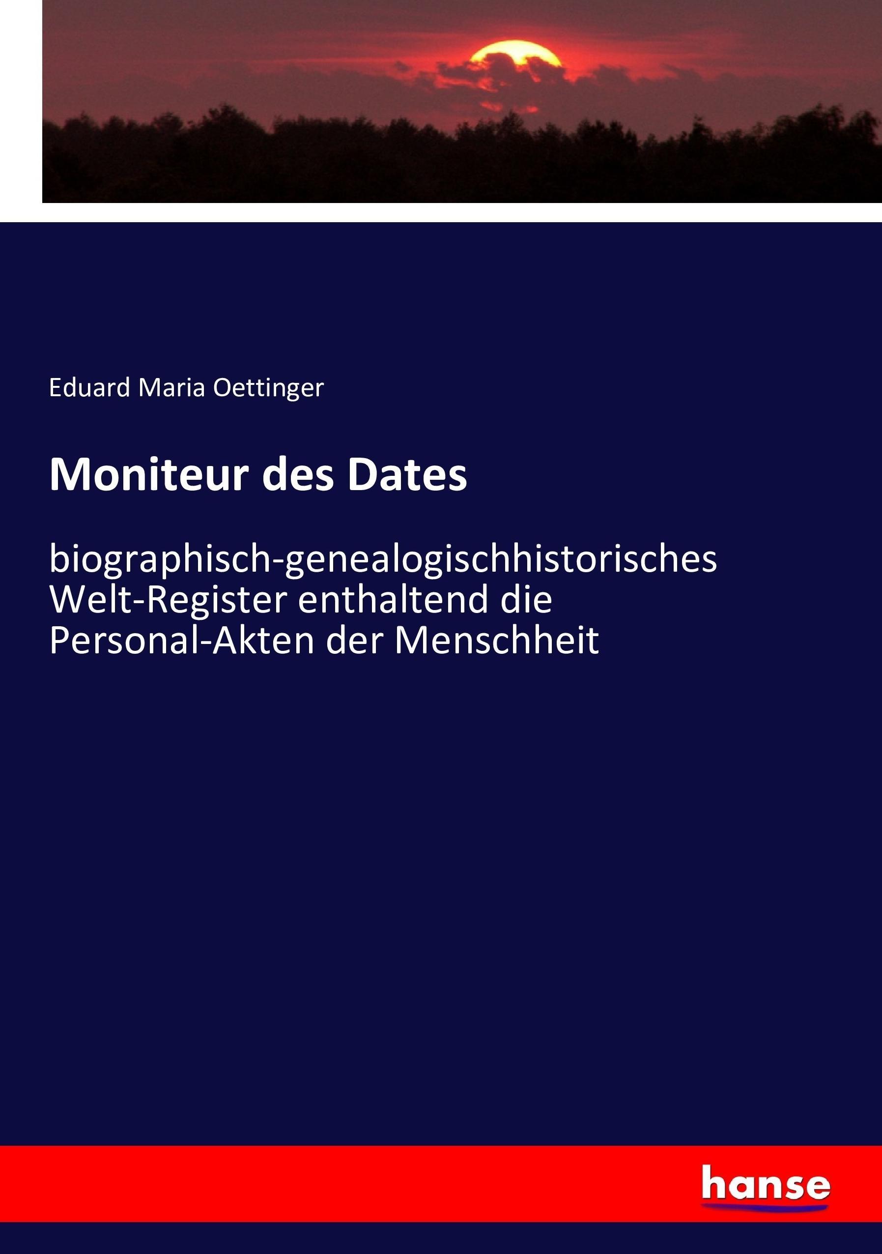 Vorderes Coverbild Moniteur des Dates