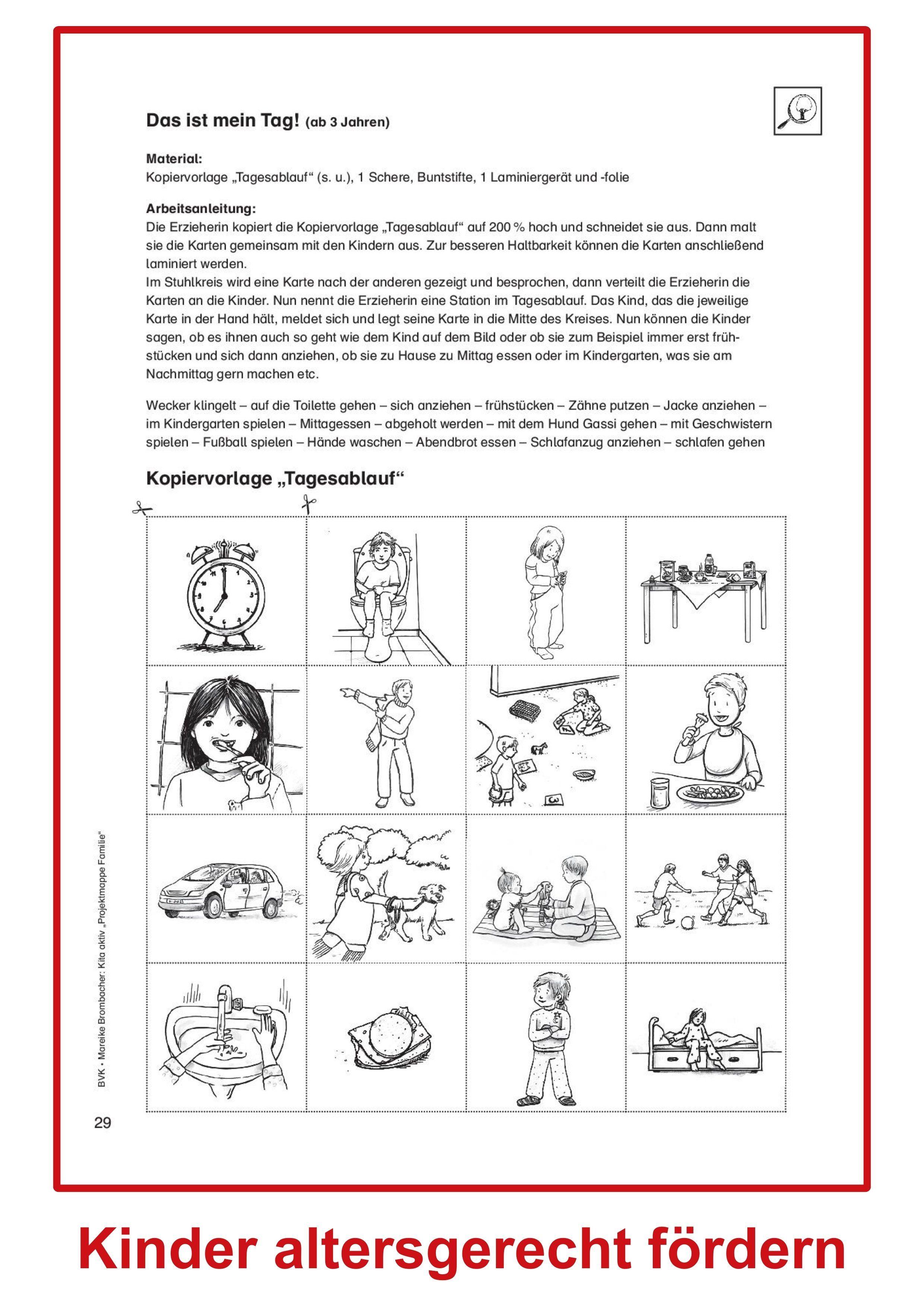 Beispielinhalt (Bild) Kita aktiv Projektmappe Familie
