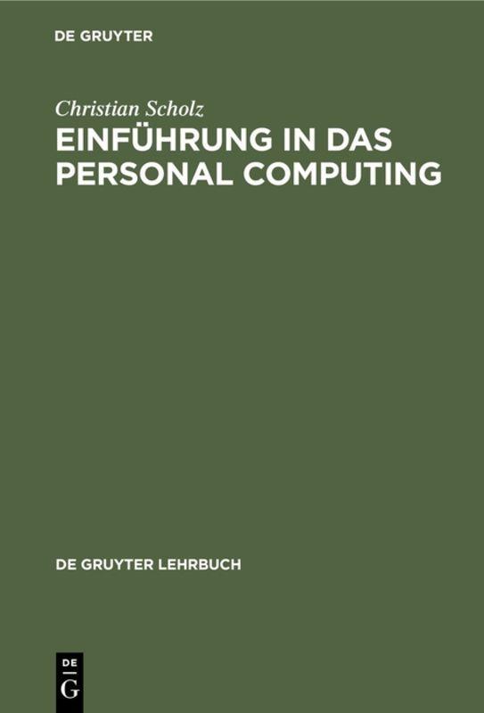 Vorderes Coverbild Einführung in das Personal Computing