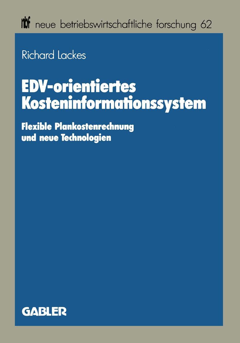Vorderes Coverbild EDV-orientiertes Kosteninformationssystem