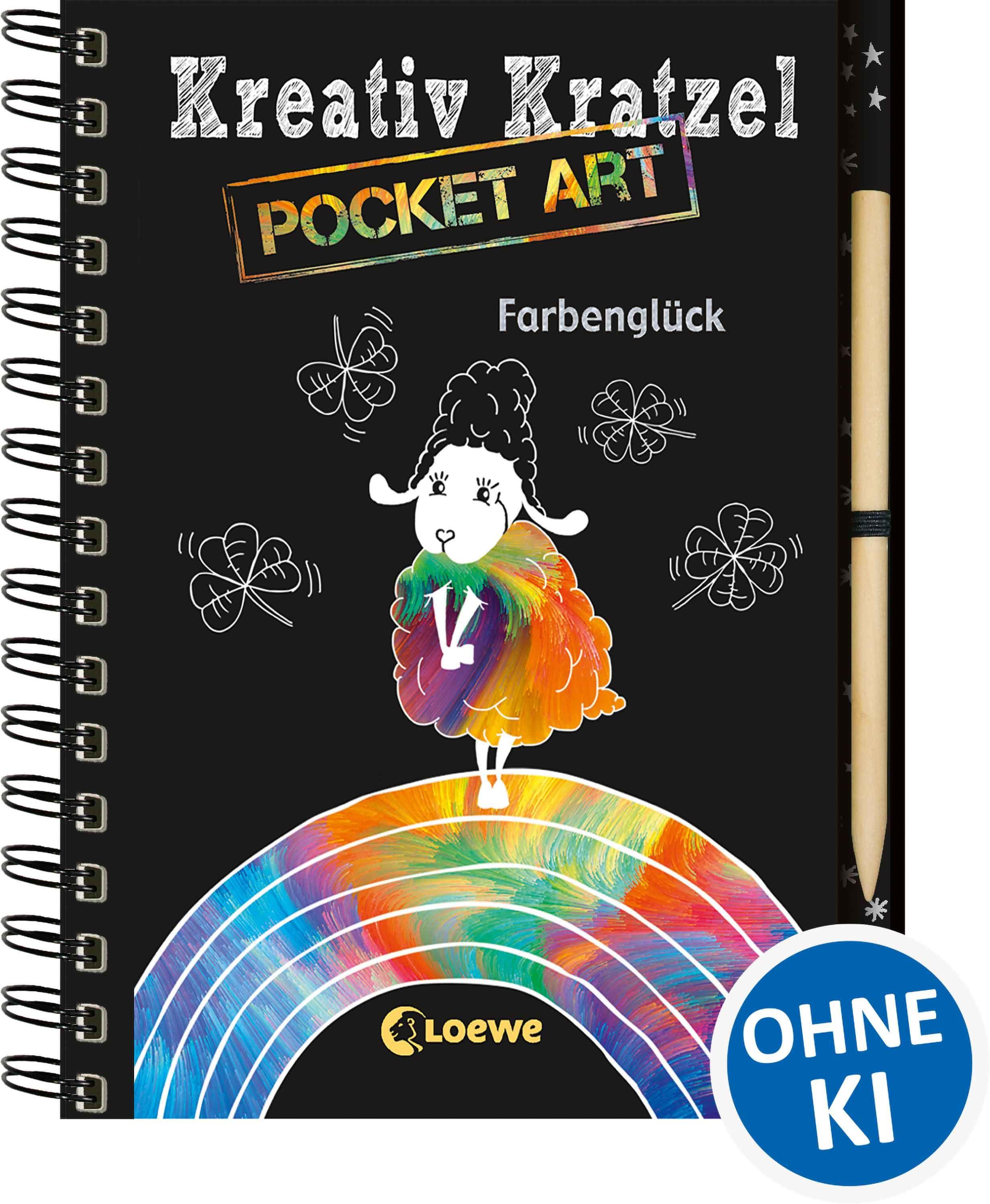 Vorderes Coverbild Kreativ-Kratzel Pocket Art: Farbenglück