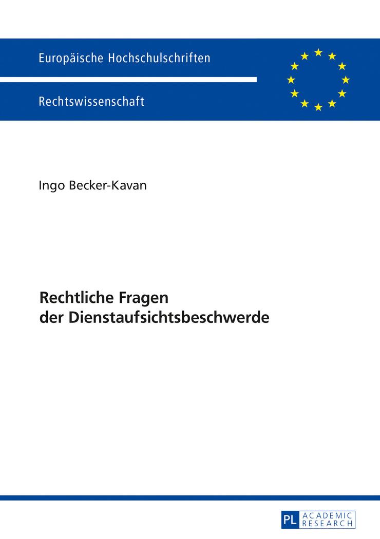 Vorderes Coverbild Rechtliche Fragen der Dienstaufsichtsbeschwerde