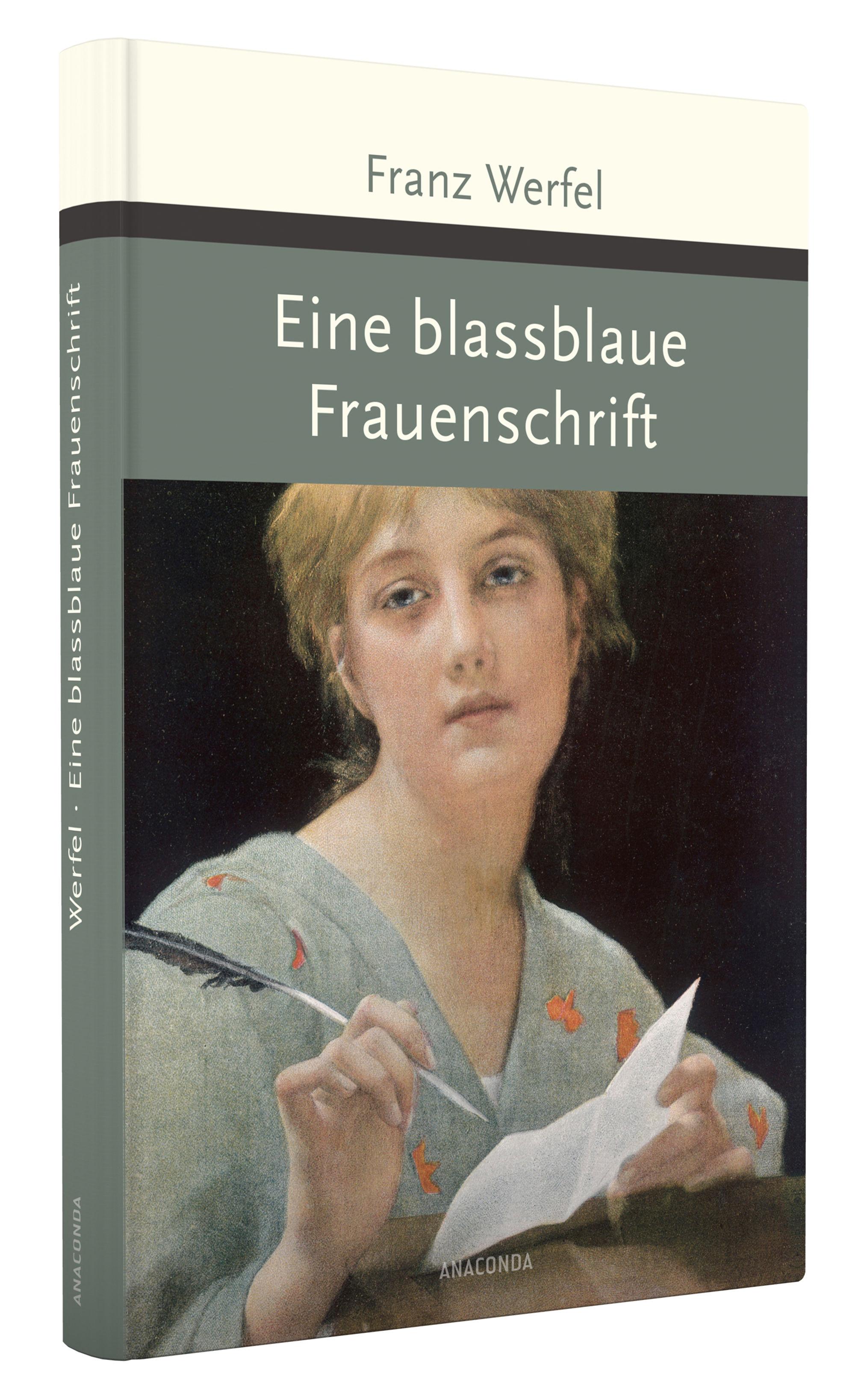 Beispielinhalt (Bild) Eine blassblaue Frauenschrift