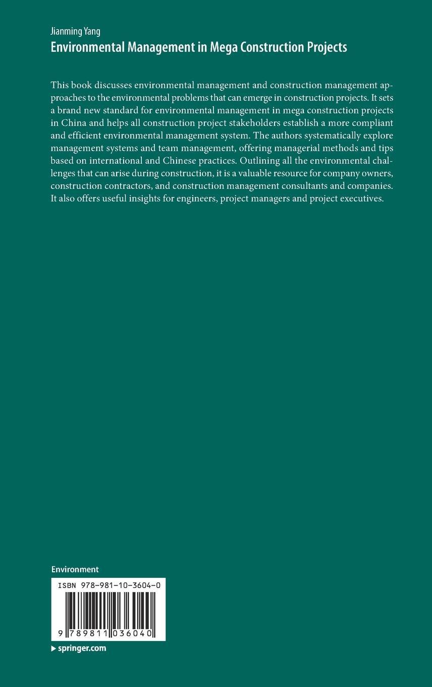 Rückseitencover Environmental Management in Mega Construction Projects