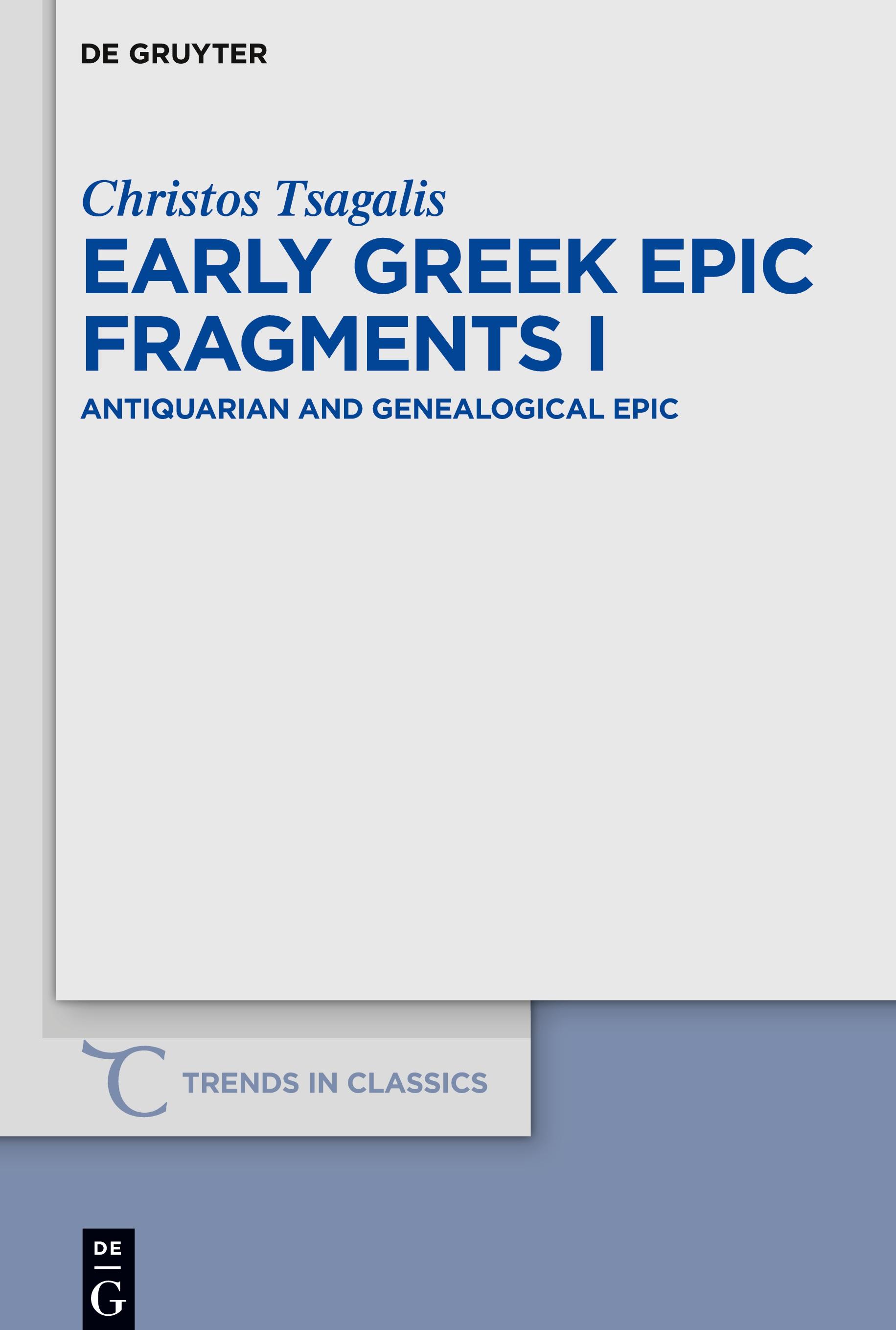 Vorderes Coverbild Early Greek Epic Fragments I