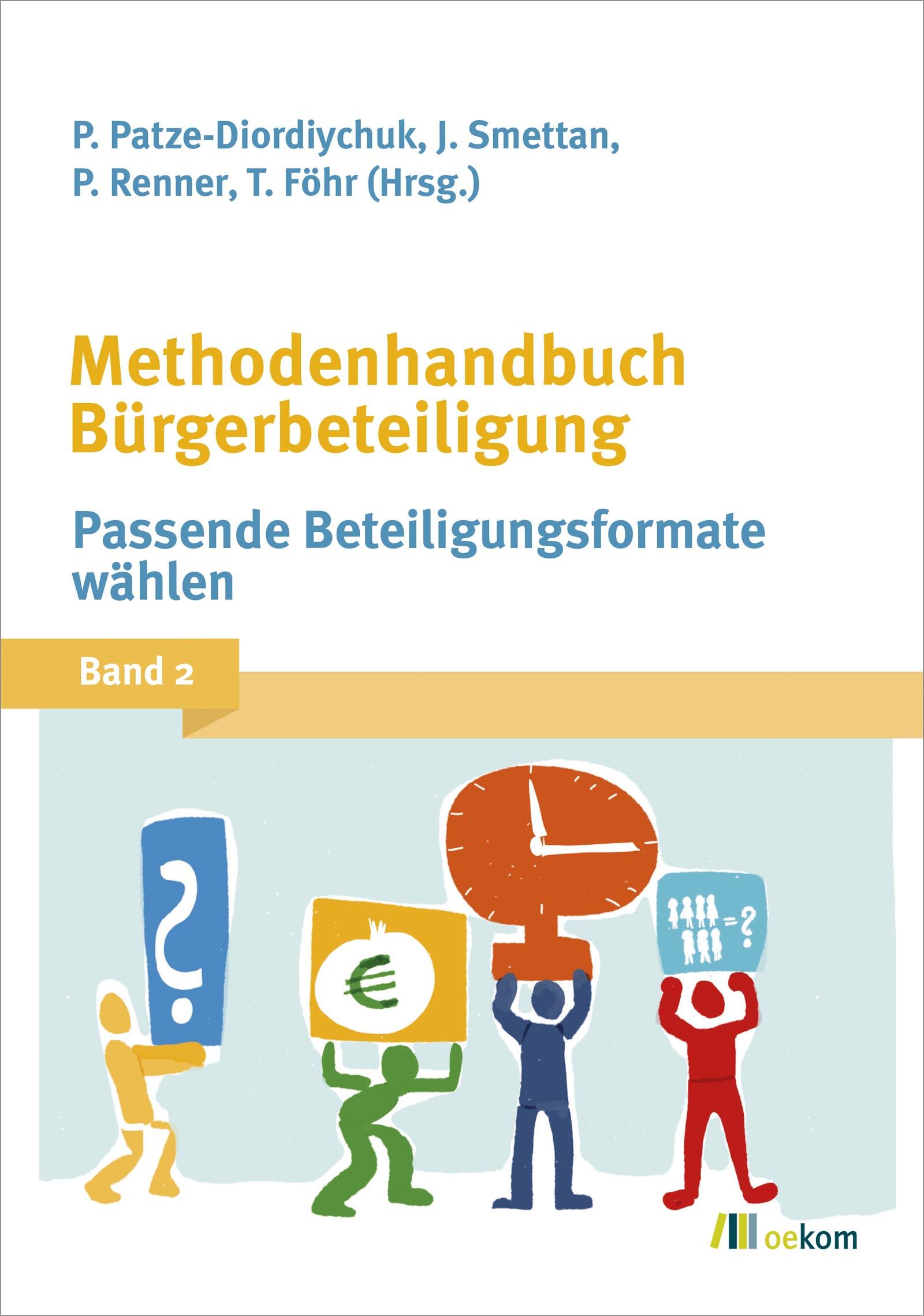 Vorderes Coverbild Methodenhandbuch Bürgerbeteiligung 2