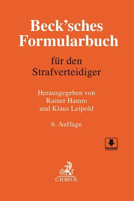 Vorderes Coverbild Beck'sches Formularbuch für den Strafverteidiger