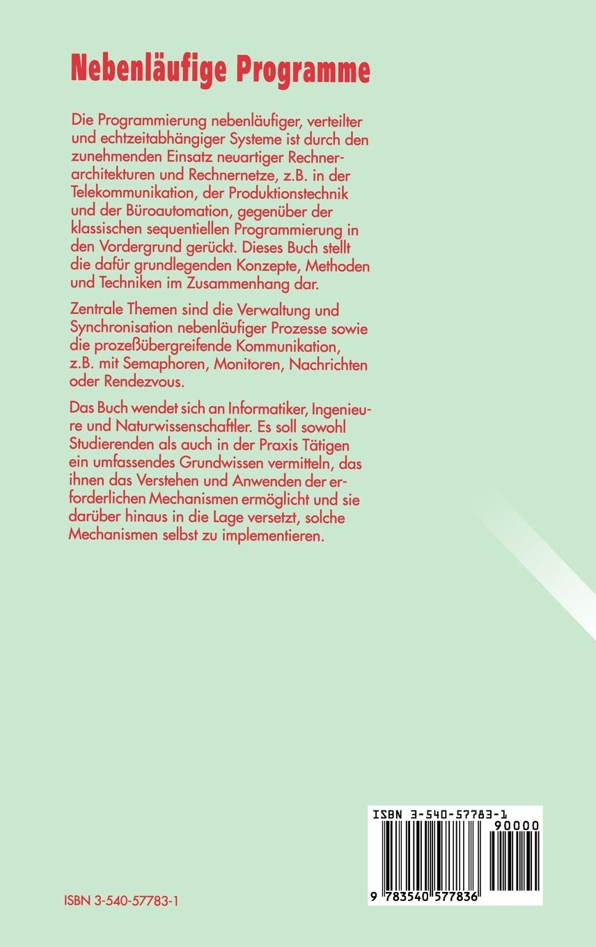 Rückseitencover Nebenläufige Programme