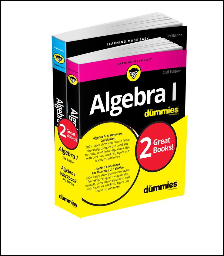 Vorderes Coverbild Algebra I for Dummies Book + Workbook Bundle