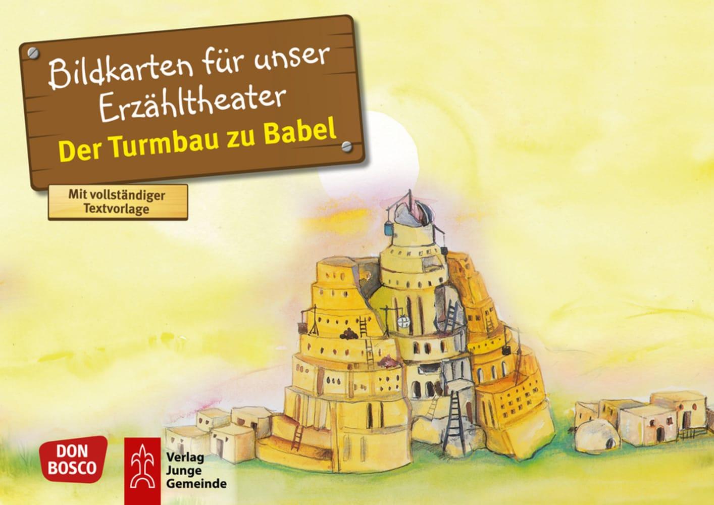 Vorderes Coverbild Der Turmbau zu Babel. Kamishibai Bildkartenset.