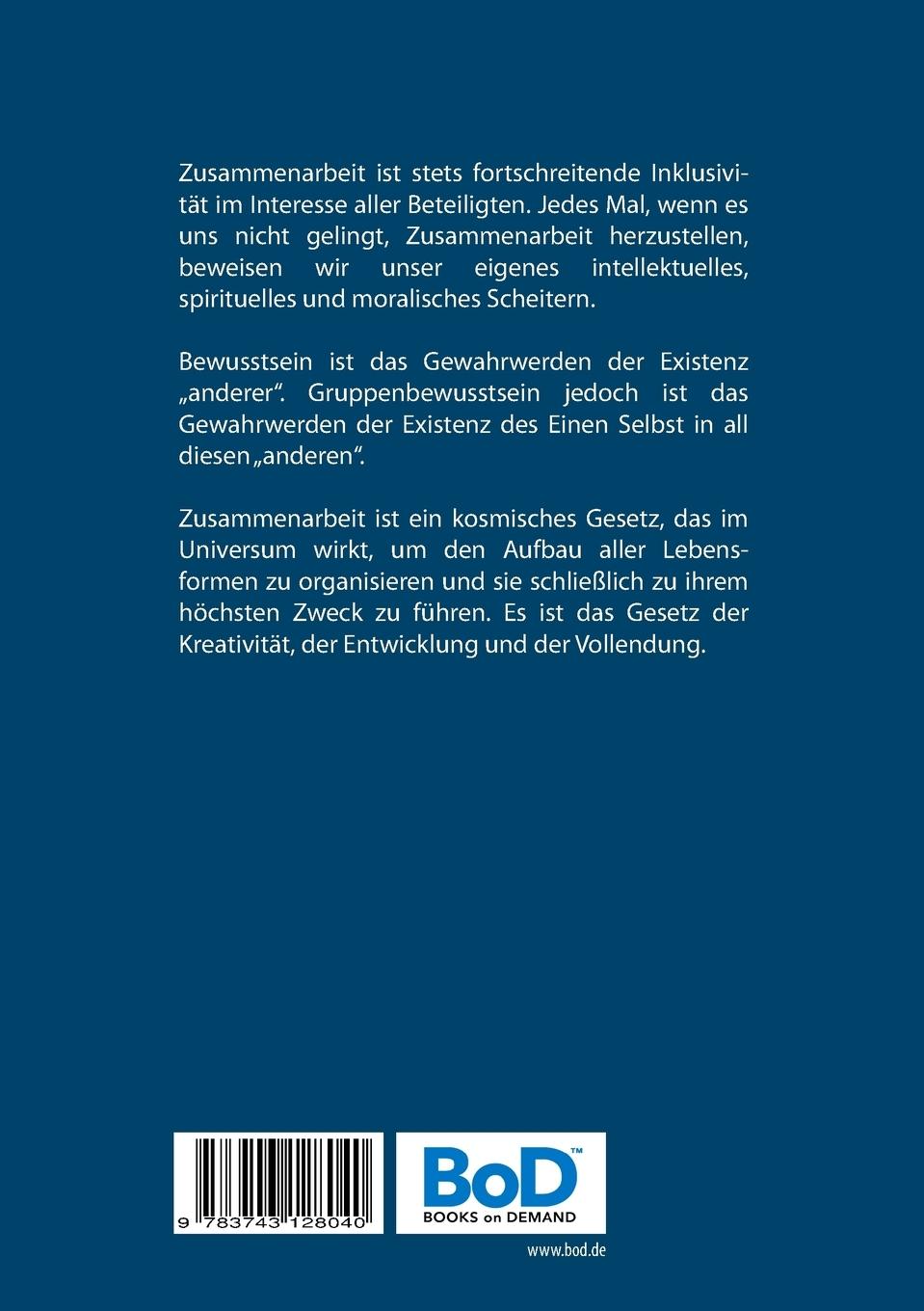 Rückseitencover Die Psychologie der Zusammenarbeit und Gruppenbewusstsein