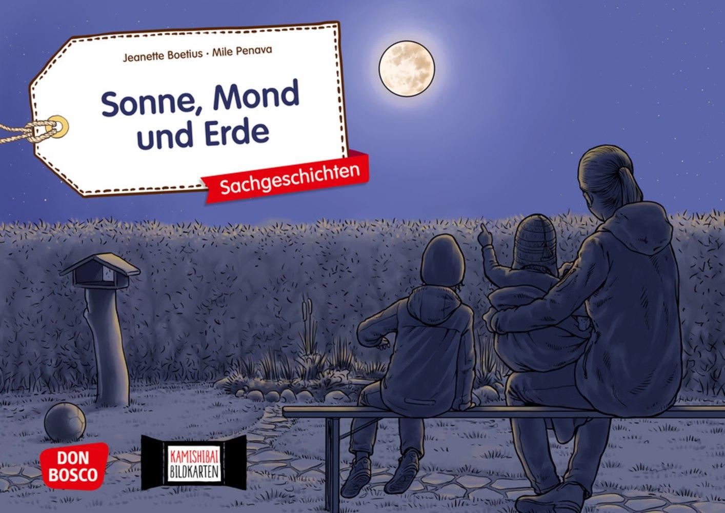 Vorderes Coverbild Sonne, Mond und Erde. Kamishibai Bildkartenset.