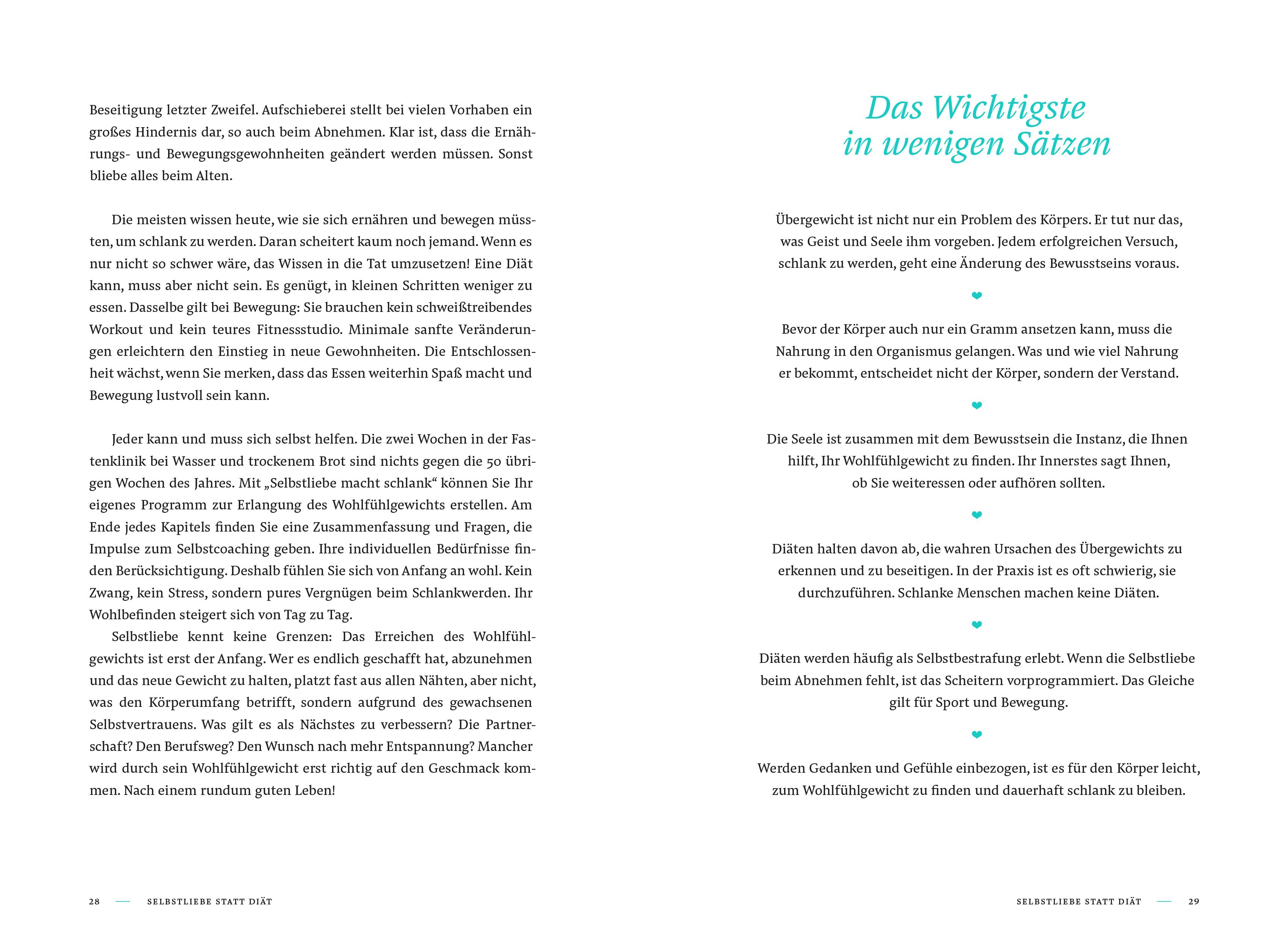 Beispielinhalt (Bild) Selbstliebe macht schlank
