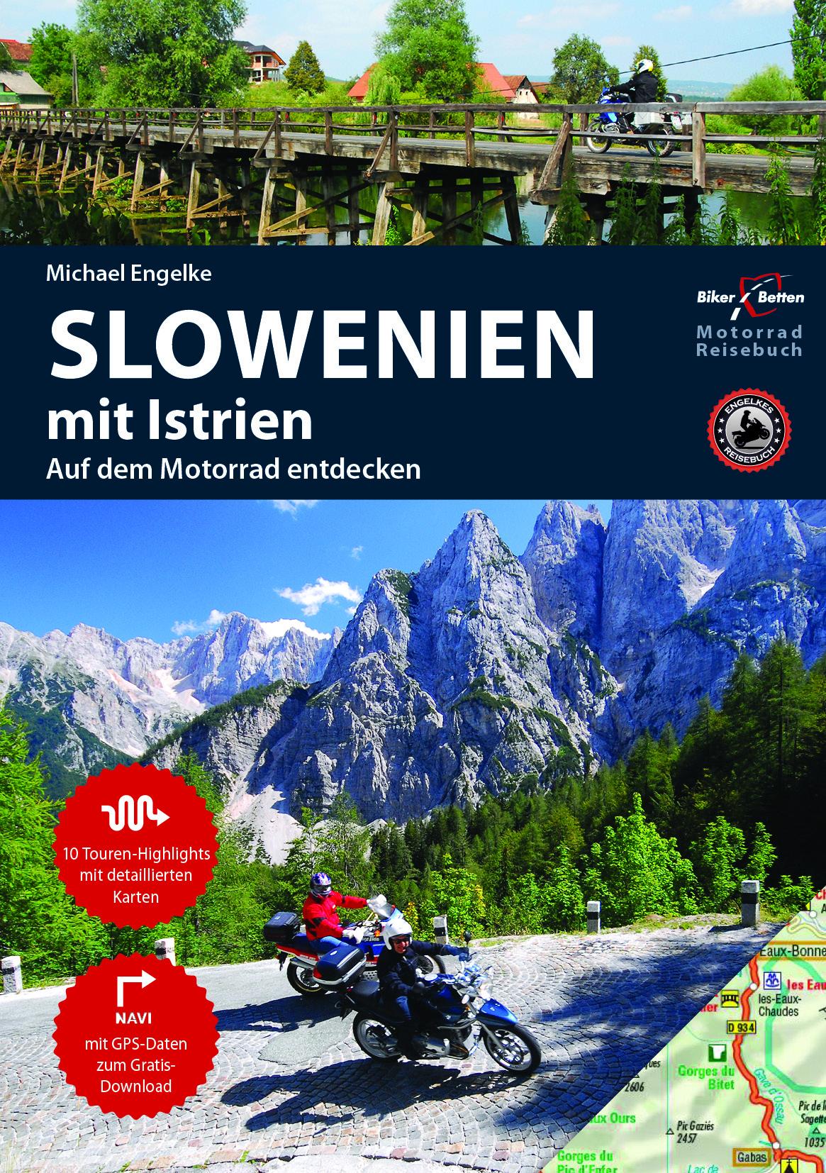 Vorderes Coverbild Motorradreiseführer Slowenien mit Istrien