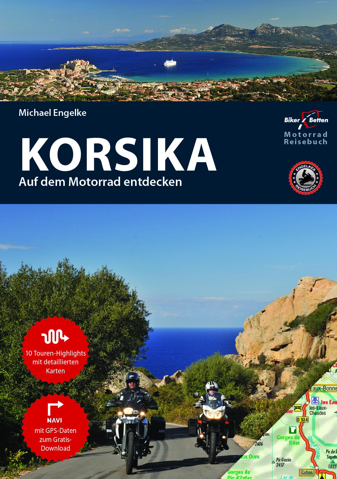 Vorderes Coverbild Motorradreiseführer  Korsika