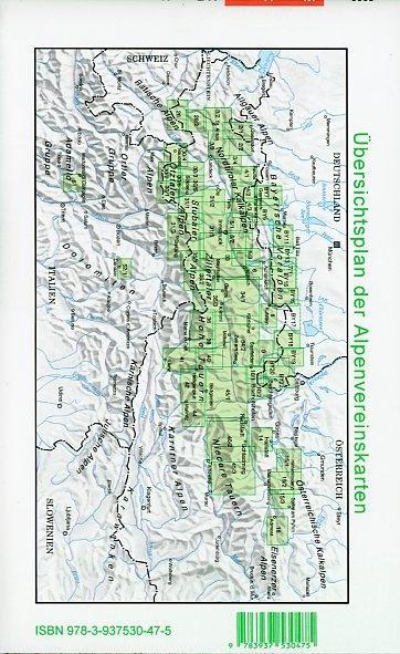 Beispielinhalt (Bild) DAV Alpenvereinskarte 33 Tuxer Alpen 1 : 50 000 Wegmarkierung
