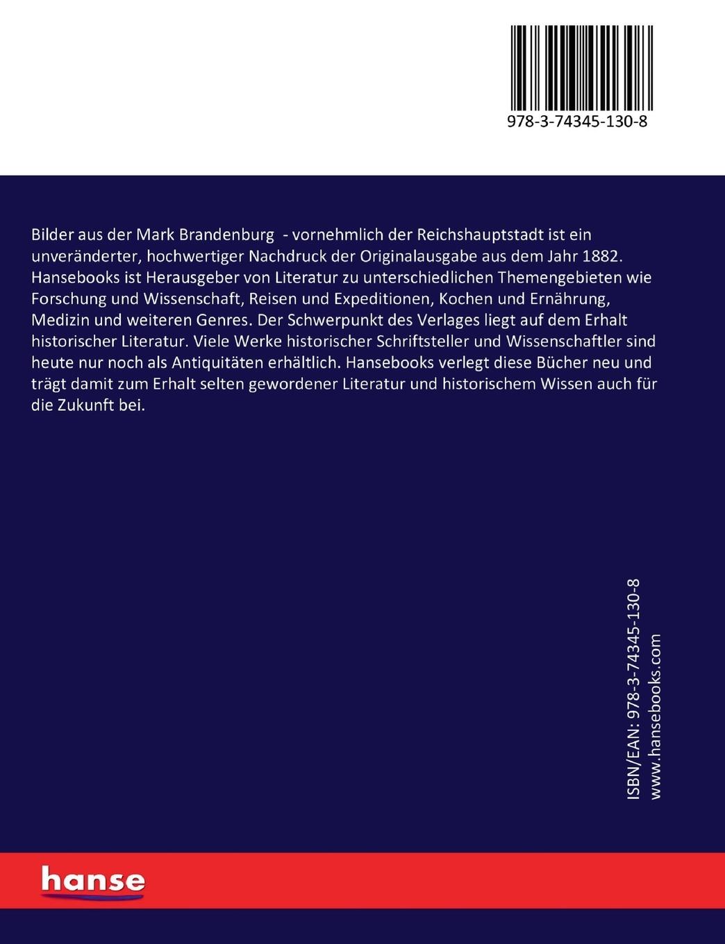 Rückseitencover Bilder aus der Mark Brandenburg