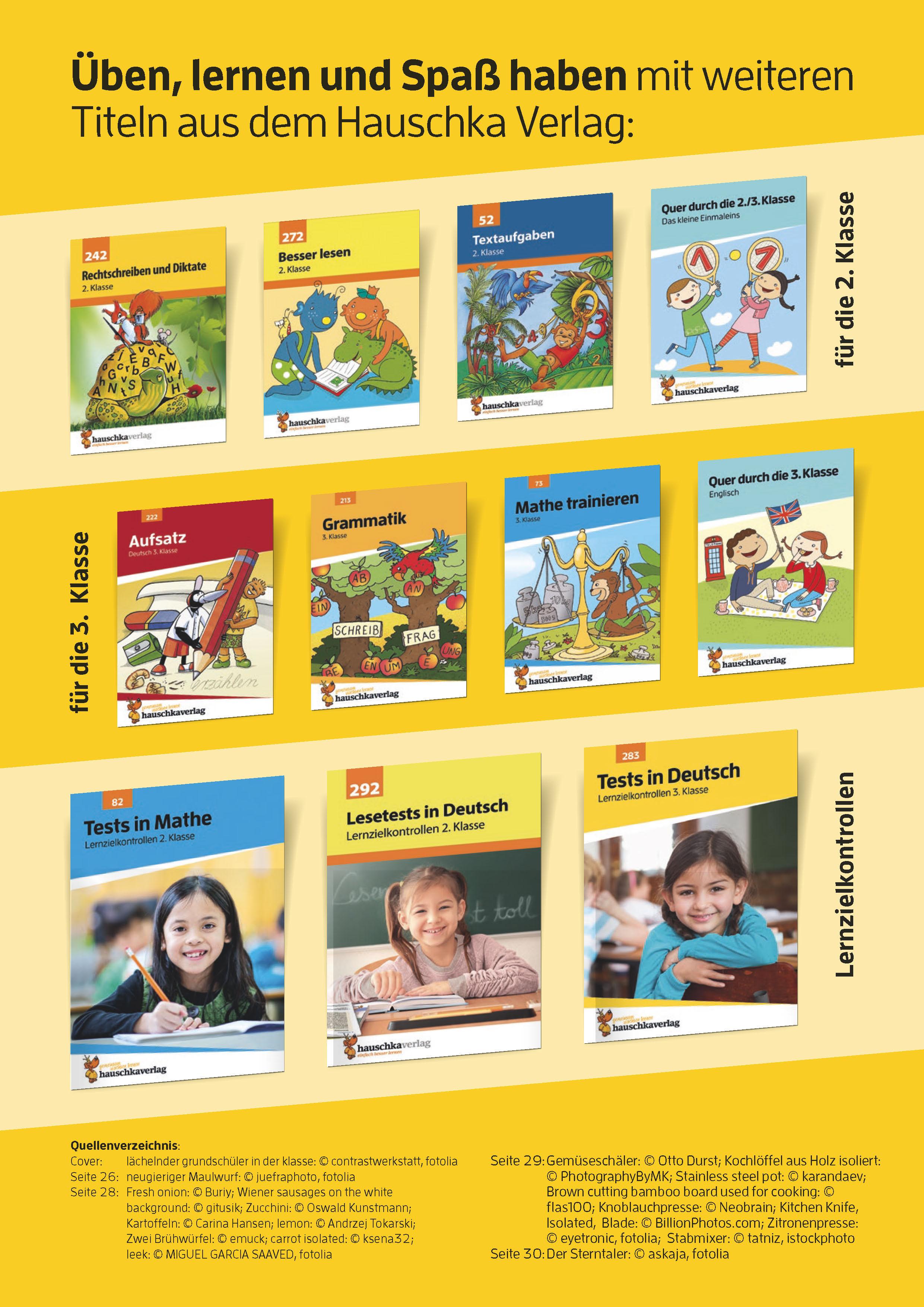 Beispielinhalt (Bild) Tests in Deutsch - Lernzielkontrollen 2. Klasse