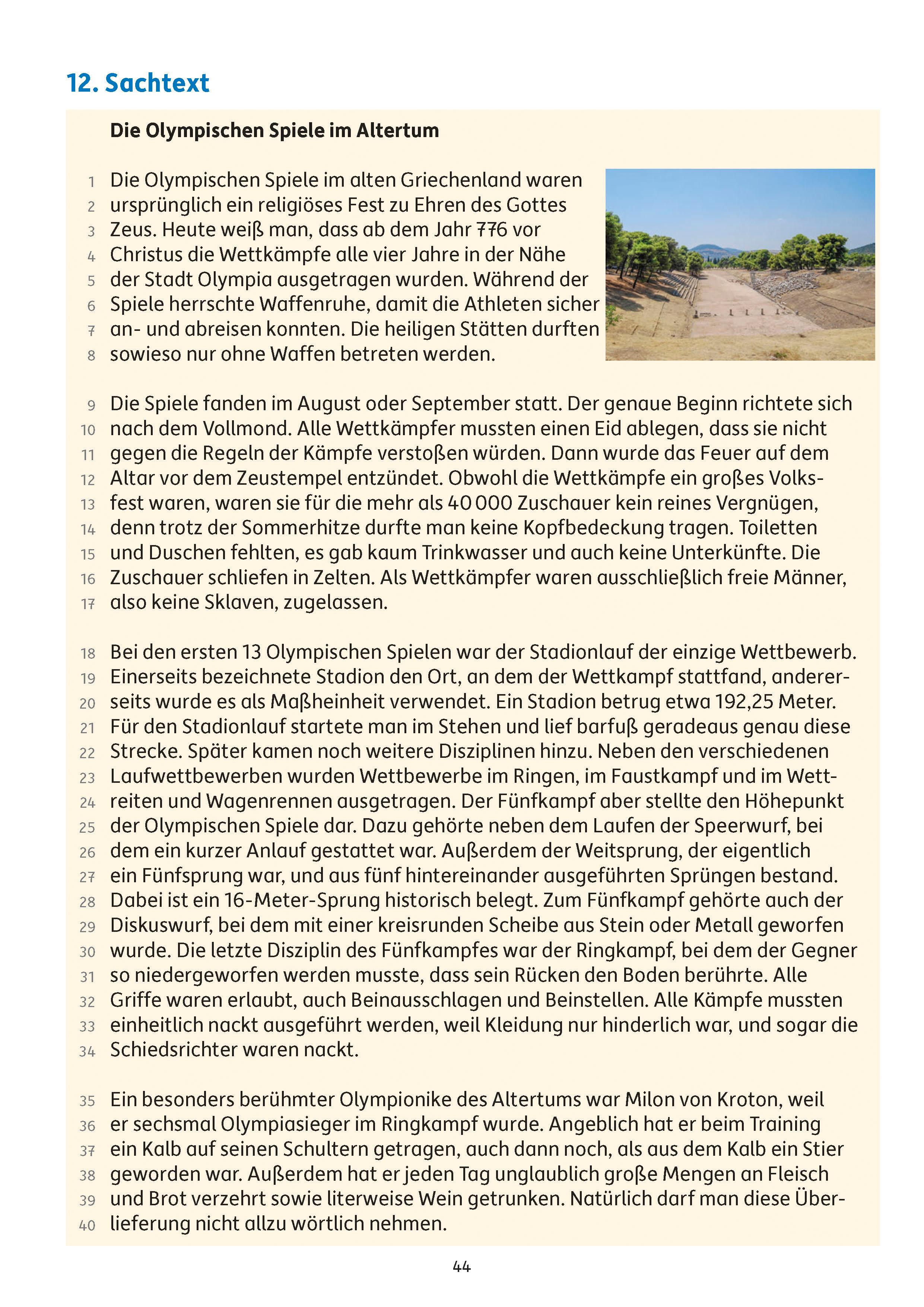 Beispielinhalt (Bild) Lesetests in Deutsch - Lernzielkontrollen 4. Klasse, A4-Heft