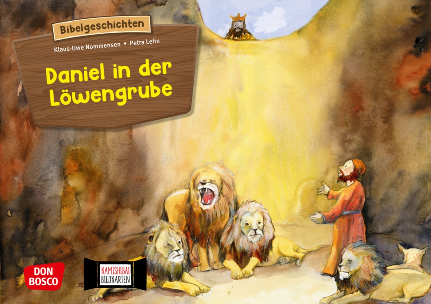 Vorderes Coverbild Daniel in der Löwengrube. Kamishibai Bildkartenset.