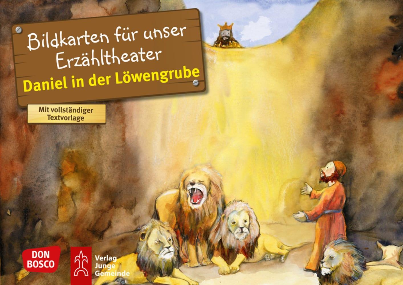 Vorderes Coverbild Daniel in der Löwengrube. Kamishibai Bildkartenset.