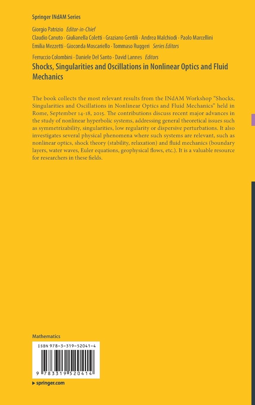 Rückseitencover Shocks, Singularities and Oscillations in Nonlinear Optics and Fluid Mechanics