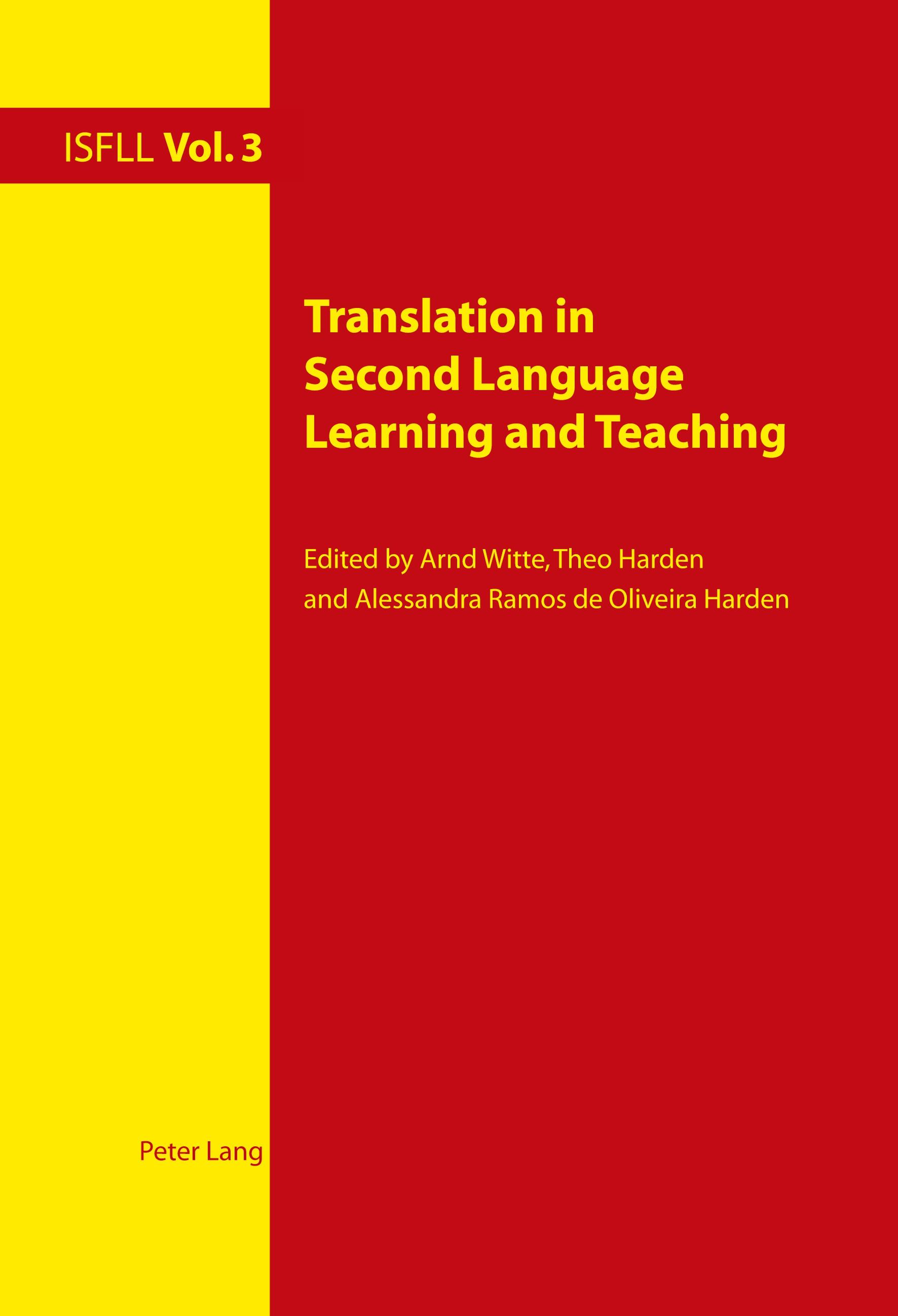 Vorderes Coverbild Translation in Second Language Learning and Teaching