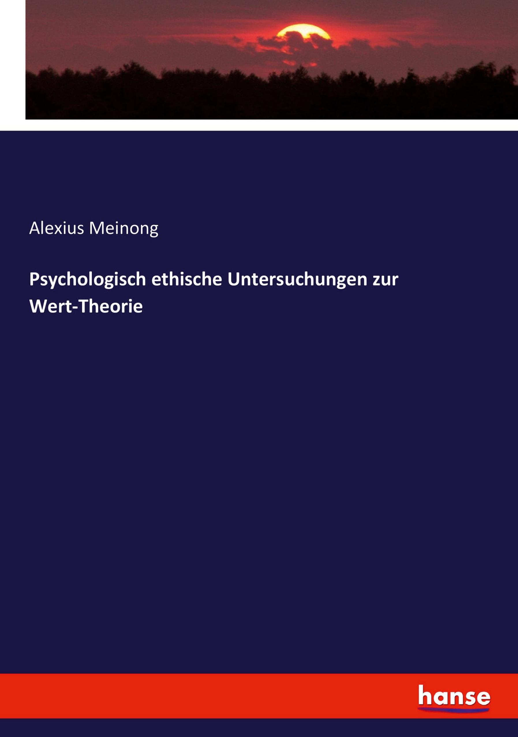 Vorderes Coverbild Psychologisch ethische Untersuchungen zur Wert-Theorie