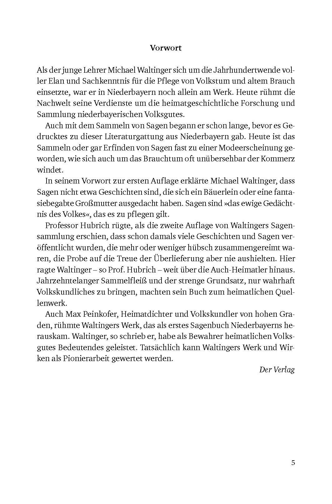 Beispielinhalt (Bild) Niederbayerische Sagen