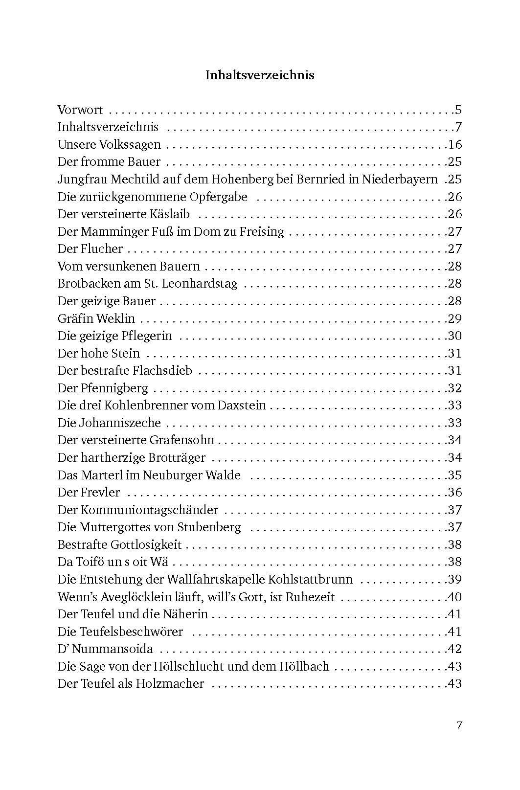 Beispielinhalt (Bild) Niederbayerische Sagen