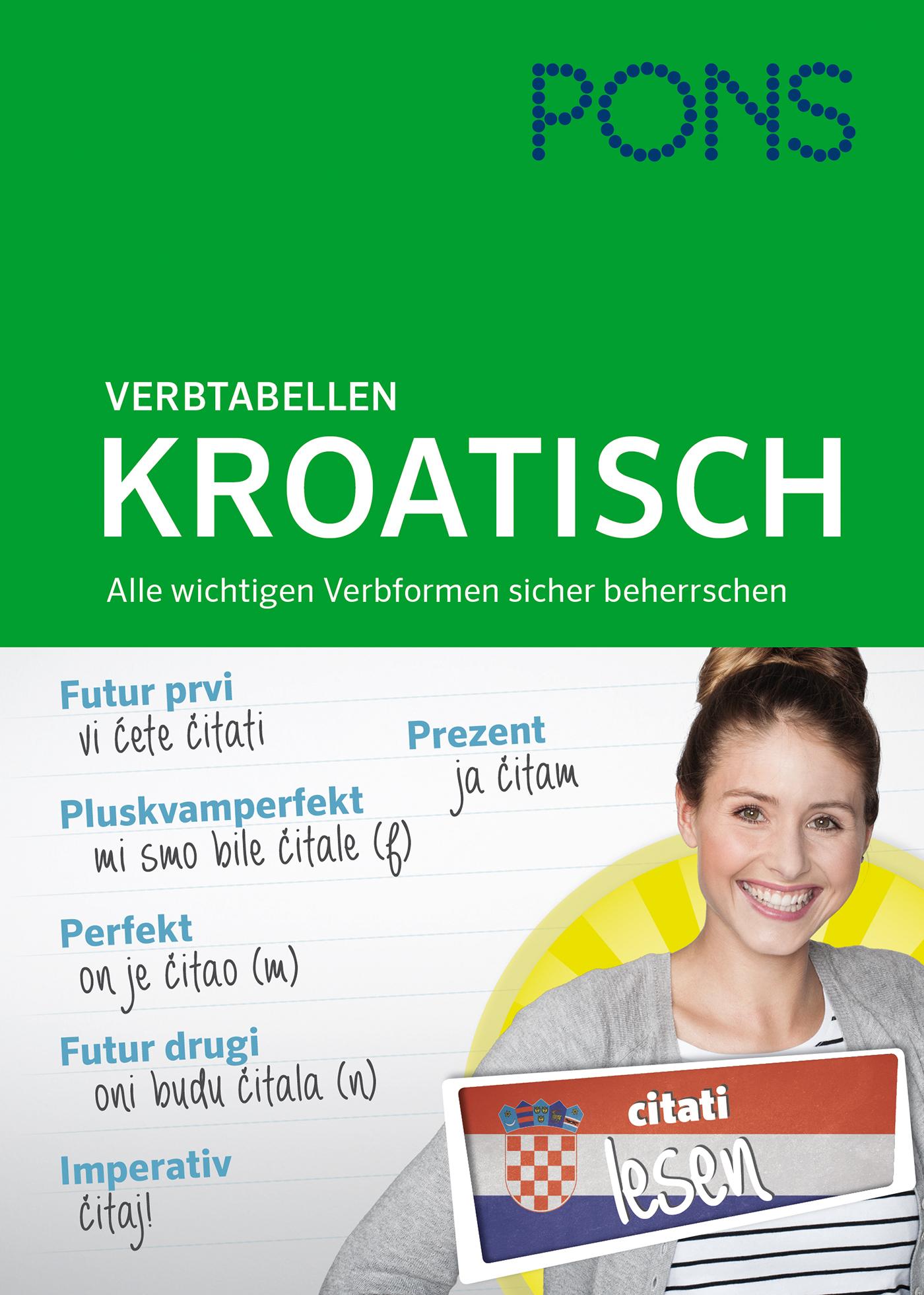 Vorderes Coverbild PONS Verbtabellen Kroatisch