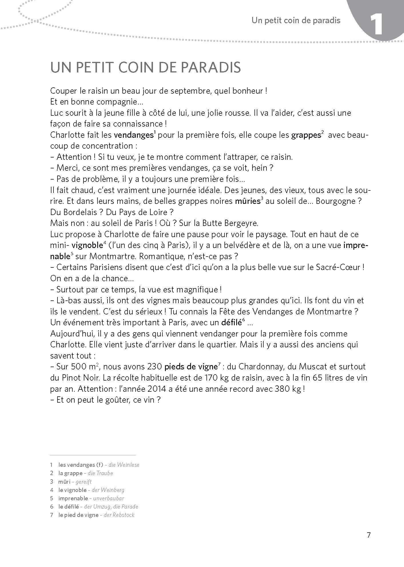 Beispielinhalt (Bild) PONS Hörbuch Madame Bonnet et son champ de lavande