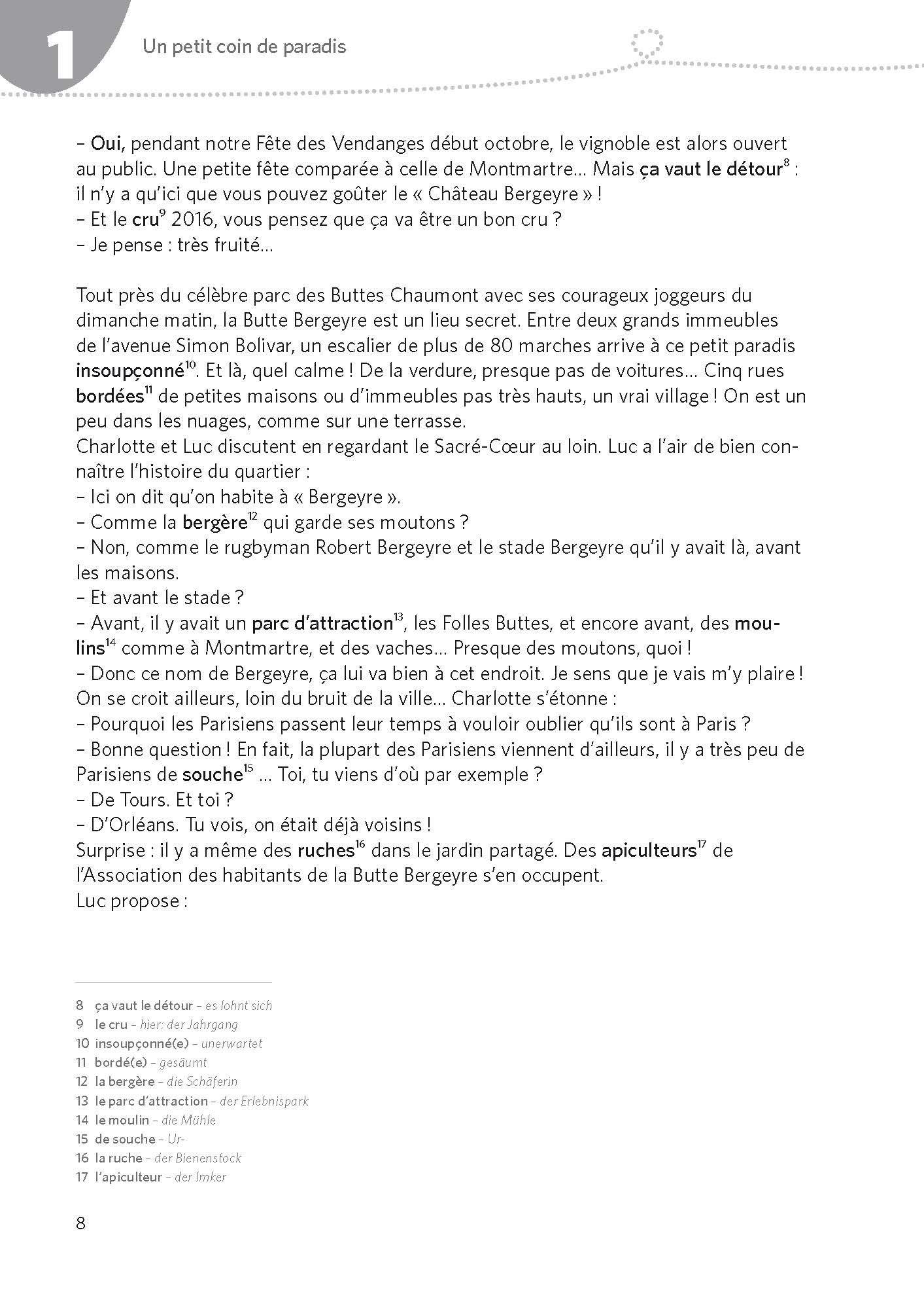 Beispielinhalt (Bild) PONS Hörbuch Madame Bonnet et son champ de lavande