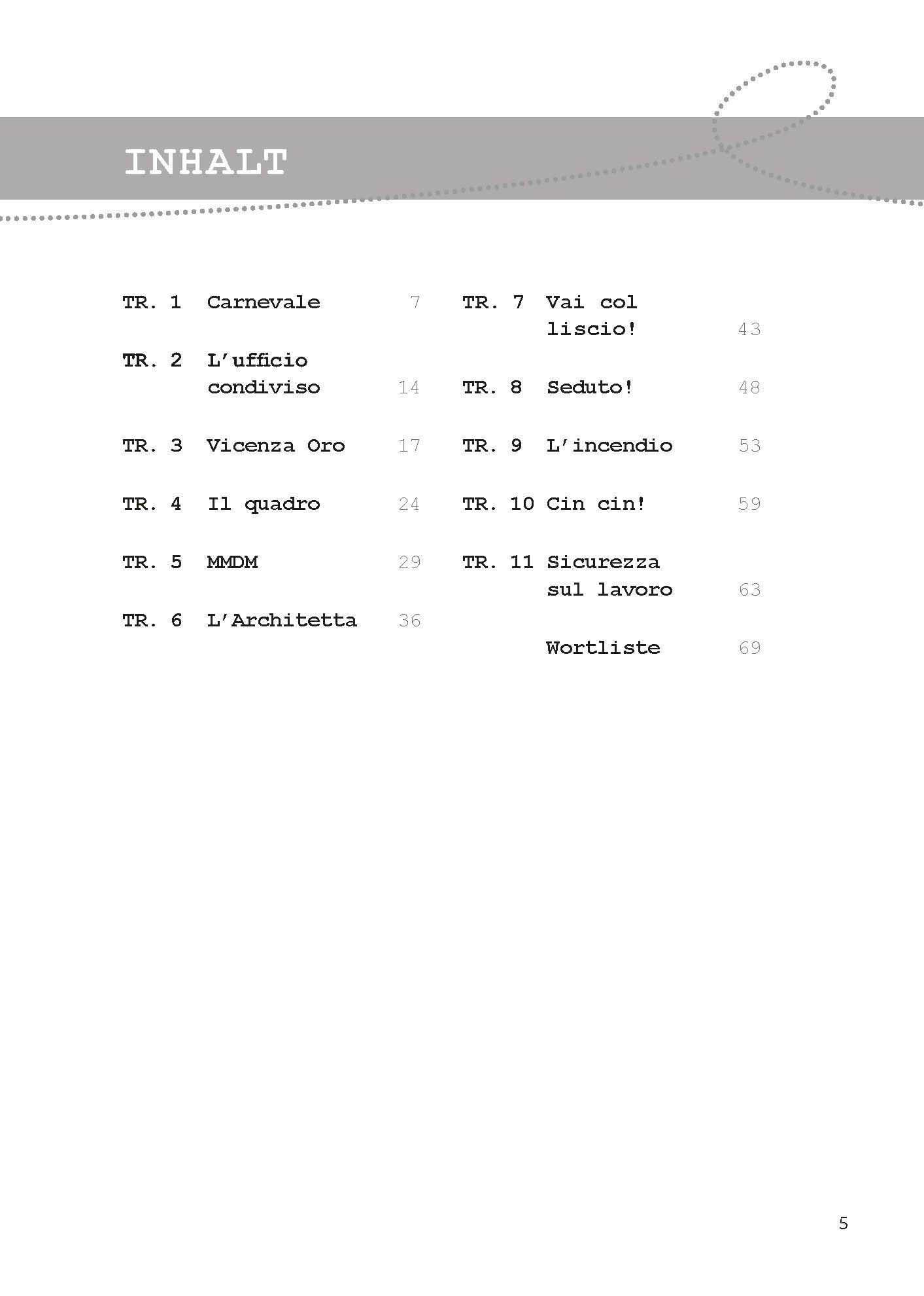 Beispielinhalt (Bild) PONS Hörkrimi Italienisch - L'incendio