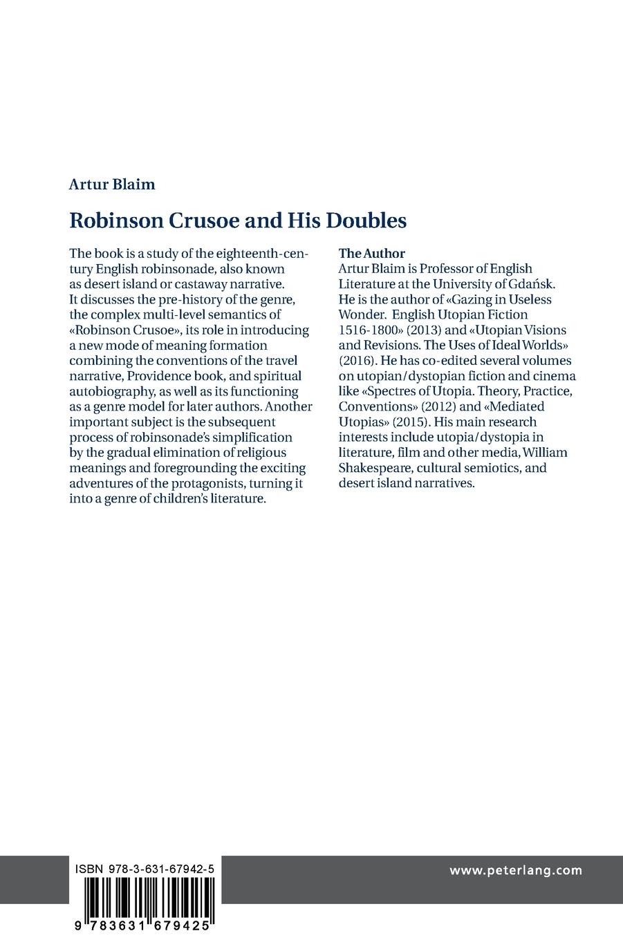 Rückseitencover Robinson Crusoe and His Doubles