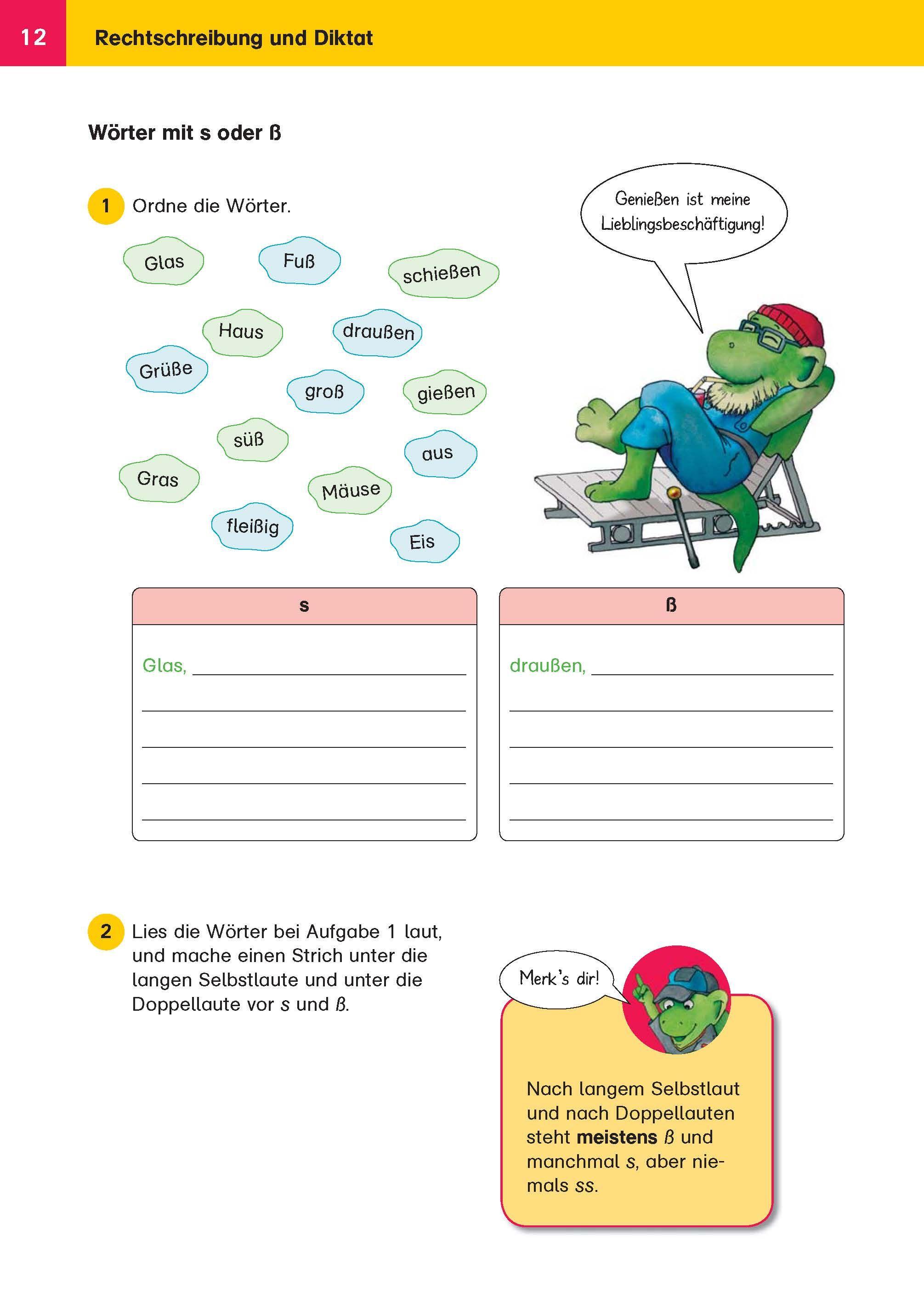 Beispielinhalt (Bild) Klett Mein drachenstarkes Grundschulbuch. 3.+ 4. Klasse