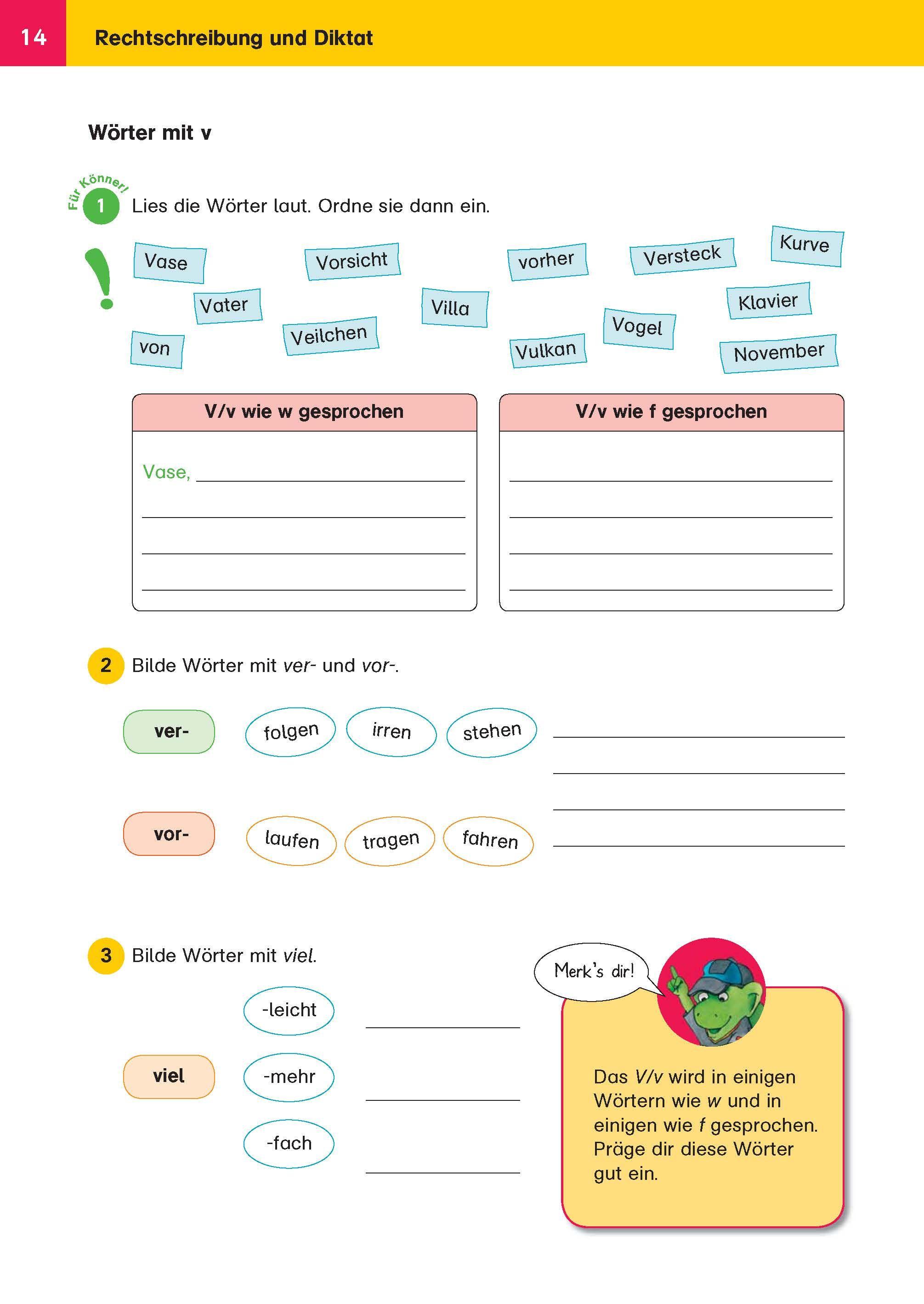 Beispielinhalt (Bild) Klett Mein drachenstarkes Grundschulbuch. 3.+ 4. Klasse