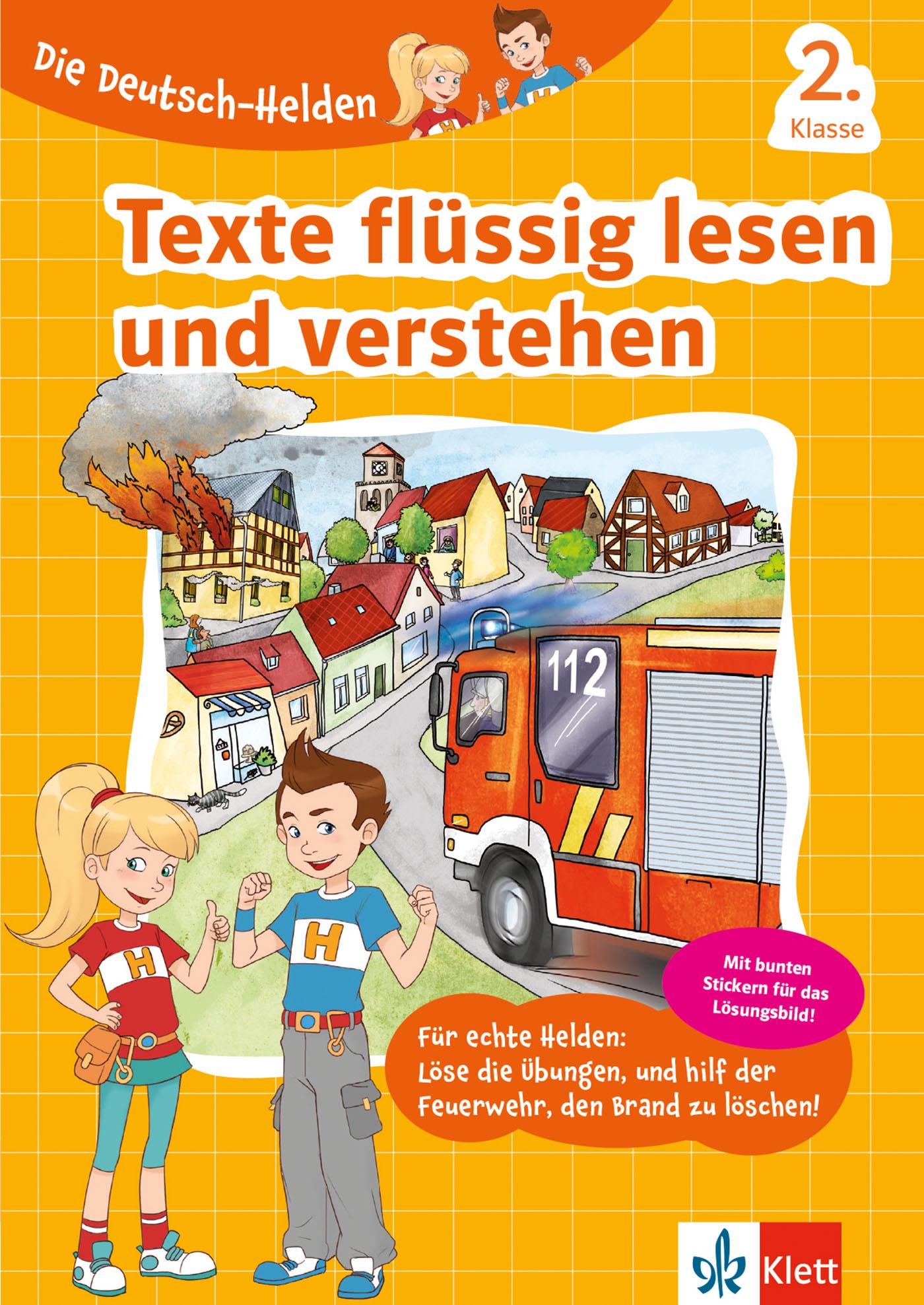 Vorderes Coverbild Die Deutsch-Helden Texte flüssig lesen und verstehen 2. Klasse