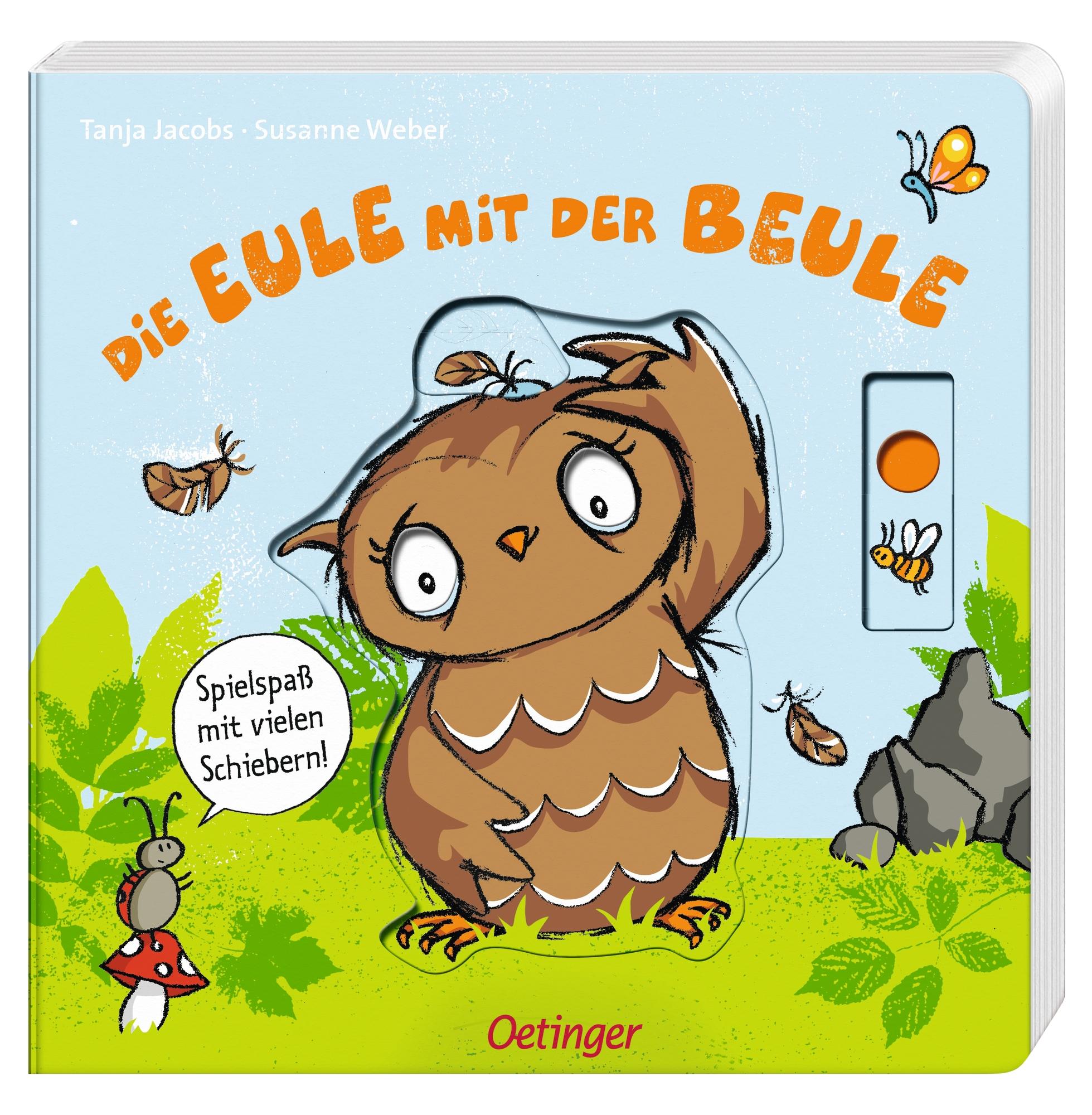 Beispielinhalt (Bild) Die Eule mit der Beule. Spielspaß mit vielen Schiebern
