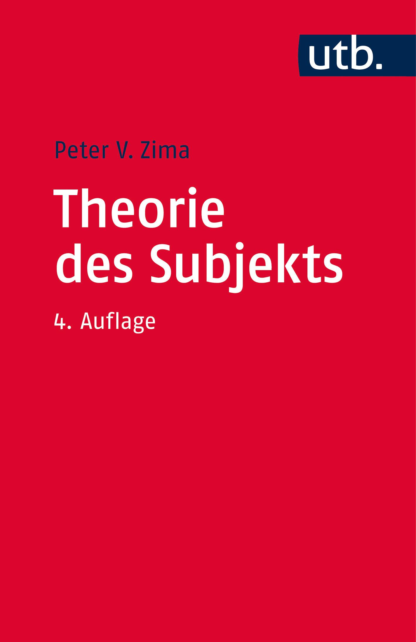 Vorderes Coverbild Theorie des Subjekts