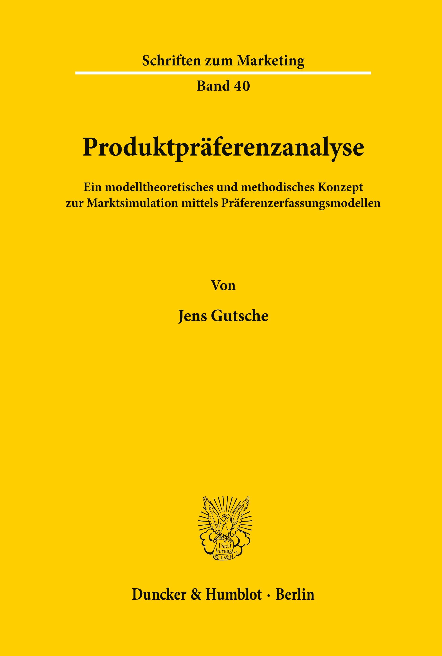 Vorderes Coverbild Produktpräferenzanalyse.