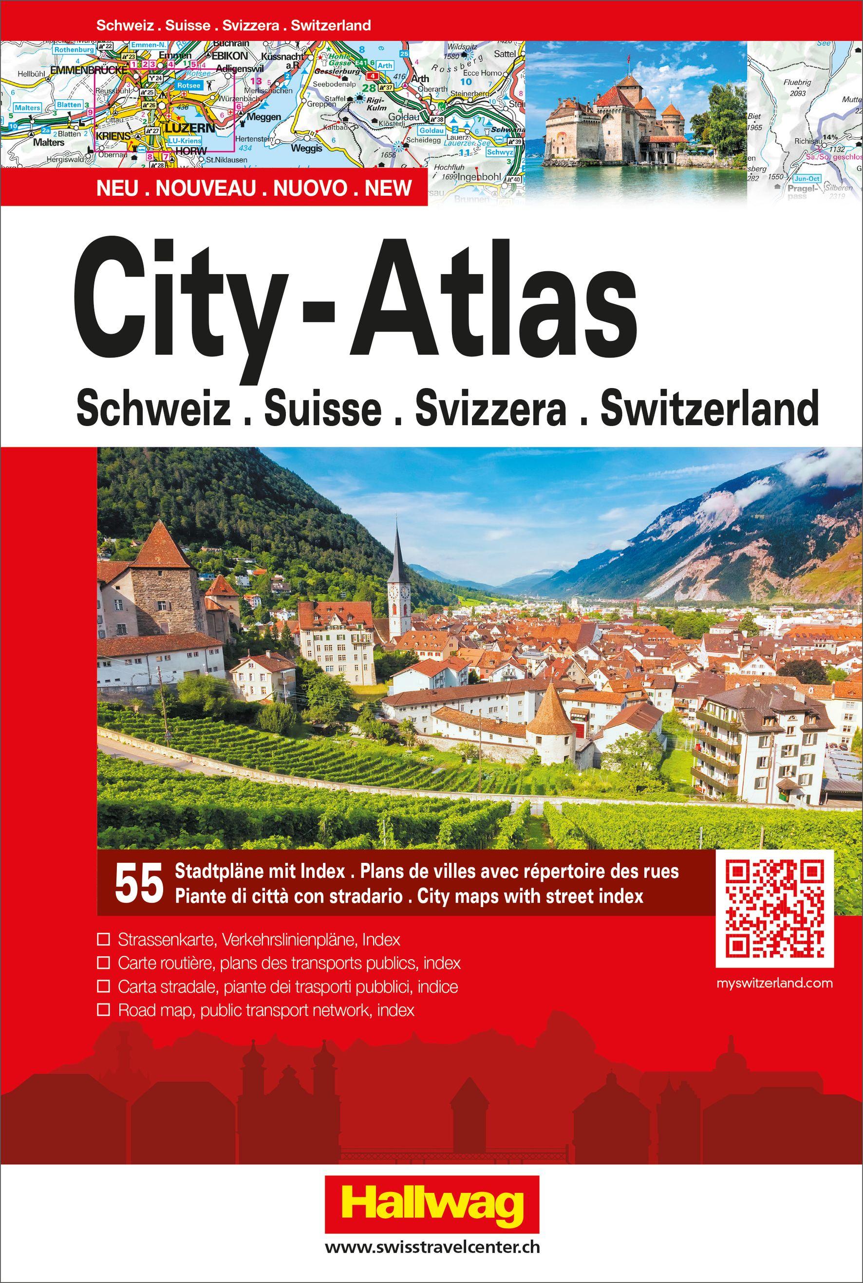 Vorderes Coverbild Autoatlas Schweiz City-Atlas