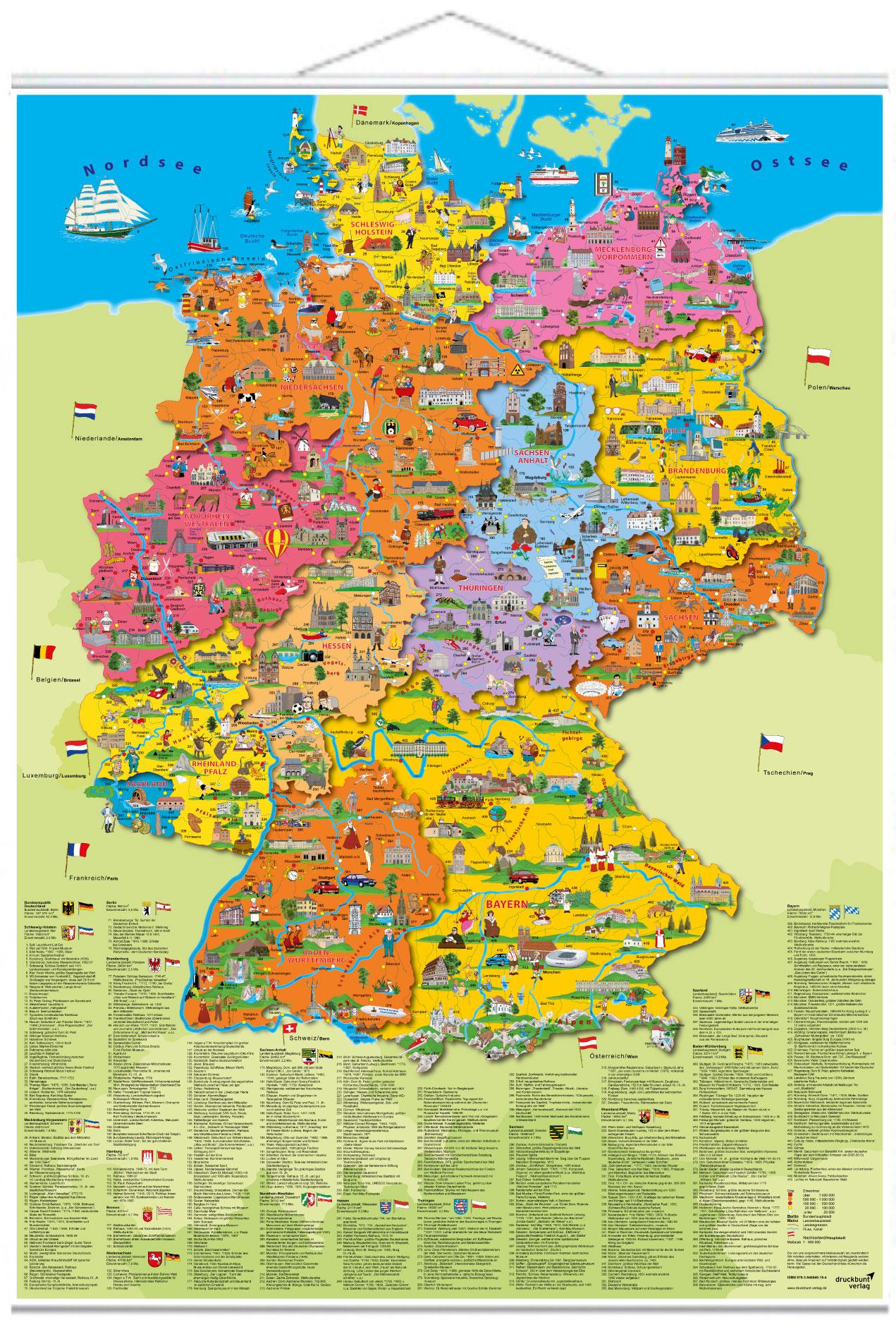 Vorderes Coverbild Illustrierte Politische Deutschlandkarte