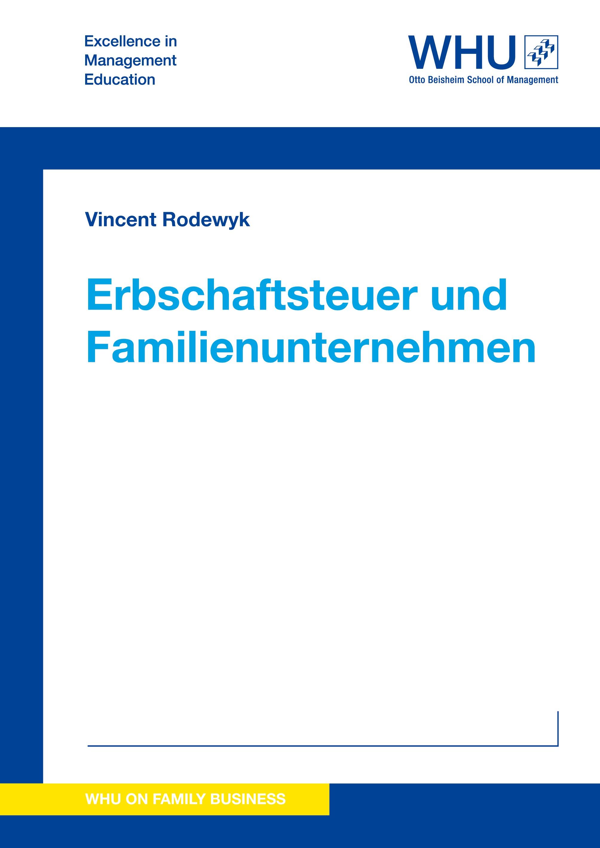 Vorderes Coverbild Erbschaftsteuer und Familienunternehmen