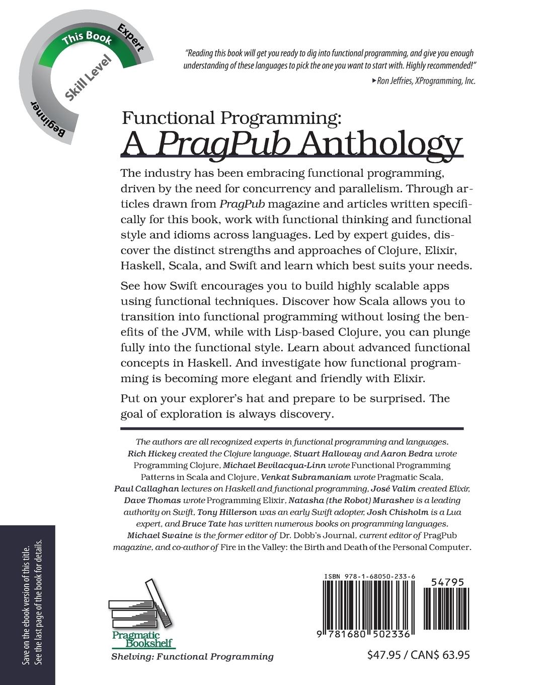 Rückseitencover Functional Programming: A Pragpub Anthology