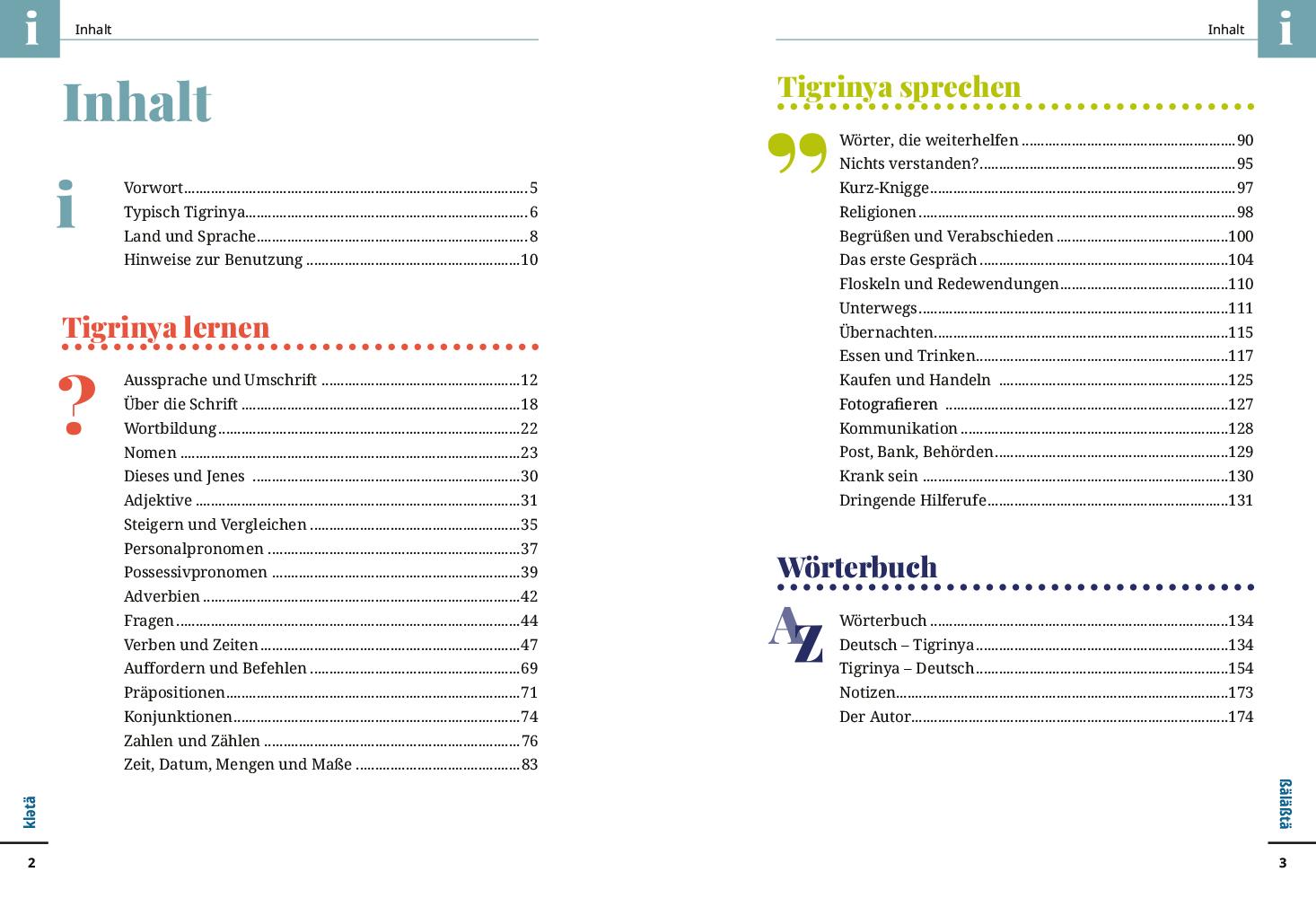 Beispielinhalt (Bild) Reise Know-How Tigrinya - Wort für Wort