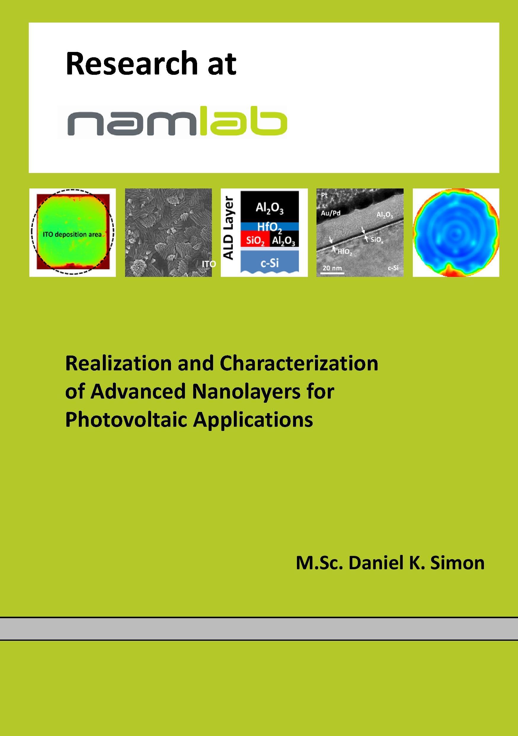 Vorderes Coverbild Realization and Characterization of Advanced Nanolayers for Photovoltaic Applications