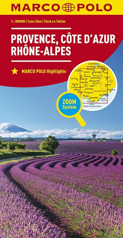 Vorderes Coverbild MARCO POLO Karte Frankreich Provence, Côte d'Azur, Rhône-Alpes 1:300 000