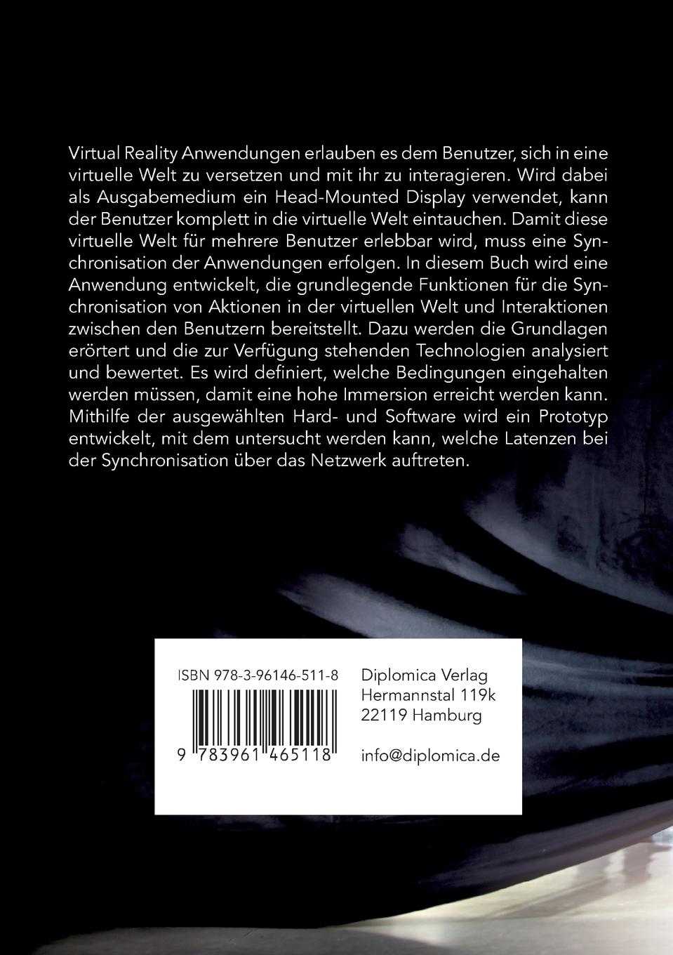 Rückseitencover Virtual Reality als gemeinsames Erlebnis. Entwicklung einer interaktiven Anwendung zur Echtzeitsynchronisation mobiler Endgeräte