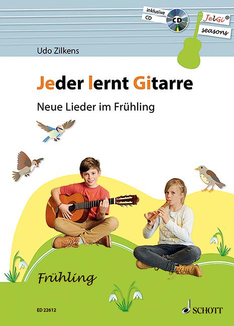 Vorderes Coverbild Jeder lernt Gitarre - Neue Lieder im Frühling